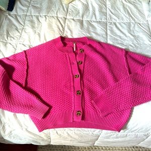 Free People Lila cardigan in pink